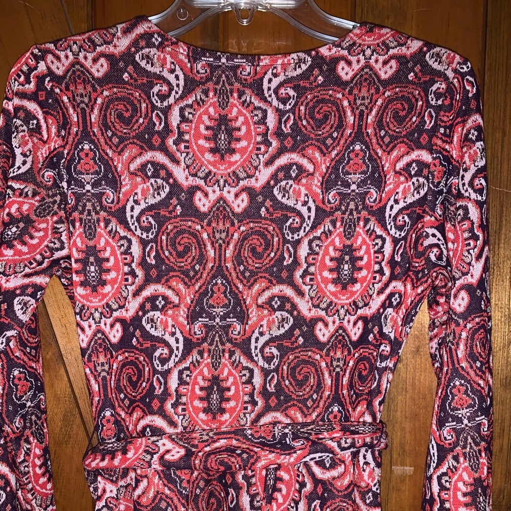 Anthro Belted Paisley Fit & Flare Knit Dress - Picture 14 of 16